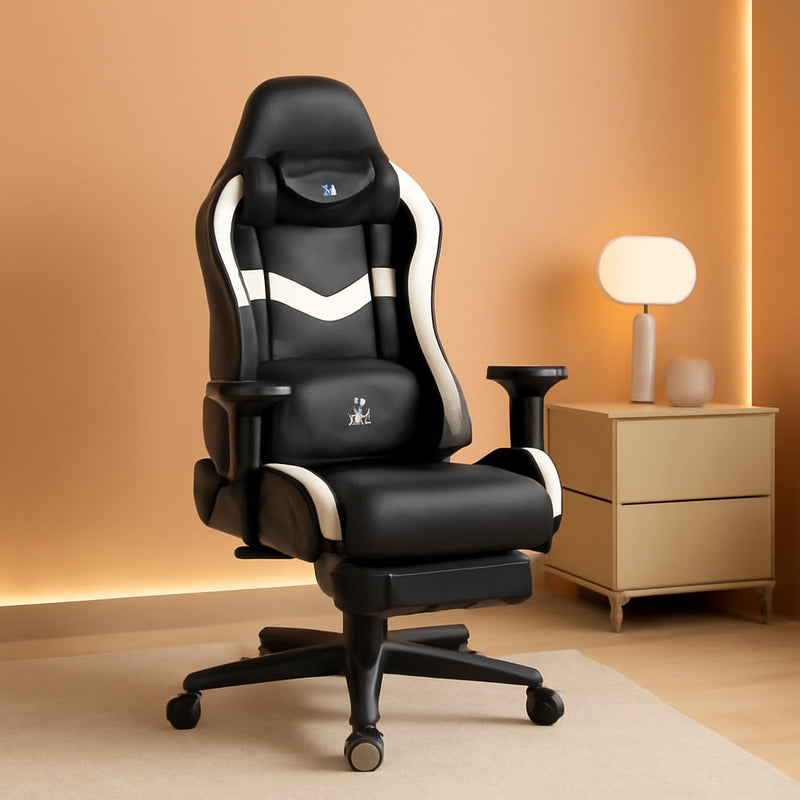 Ergonomic Gaming Chair with Massage and Footrest